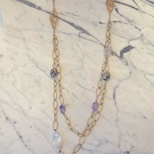 Alexis Bittar double strand long link necklace